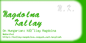 magdolna kallay business card